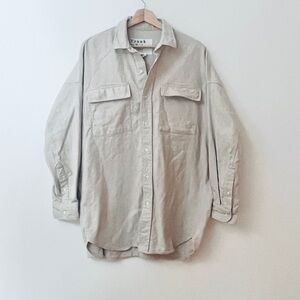 Frank & Eileen McLoghlin Beige Cotton Canvas Shirt $328